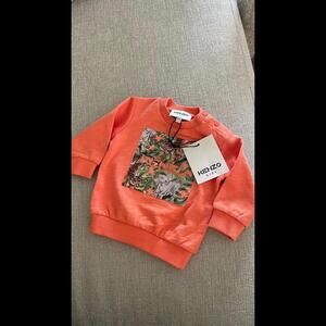 Kenzo kids jungle crew neck sweatshirt orange - 6m
